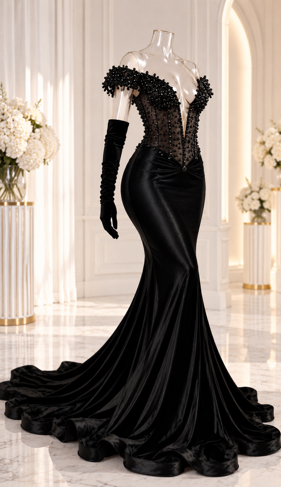 Valencia | One-of-One Crystal Corset Gown