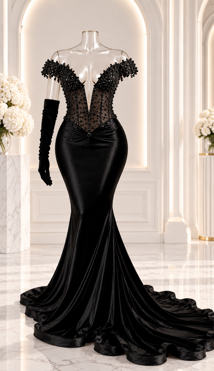 Valencia | One-of-One Crystal Corset Gown