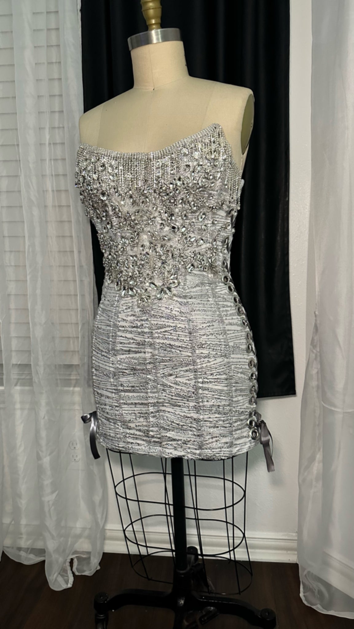 Little Silver Corset Dress